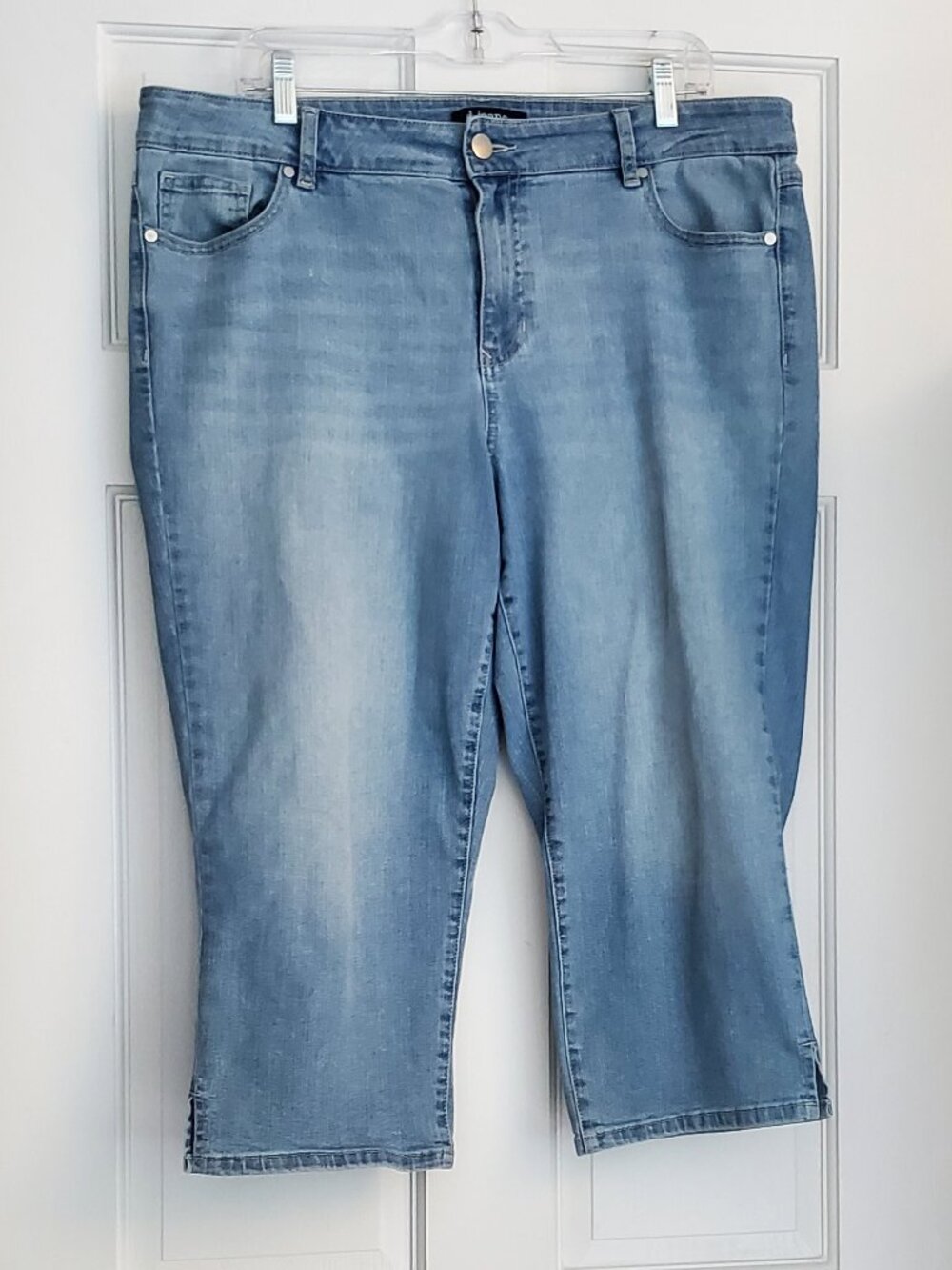 d.jeans Denim Cotton Blend Crop Blue Jeans with stretch